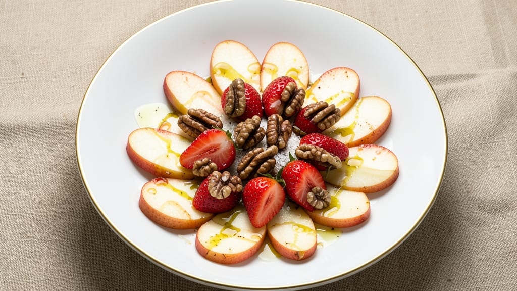 Apple Strawberry Salad Recipe: Bright Berry Balance With Crunchy Walnut Topping