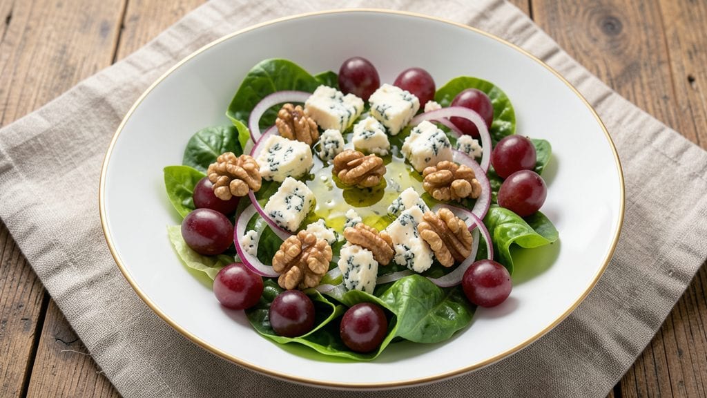 Blue Cheese Chopped Salad Recipe: Crunchy Walnut-Topped Tangy Bite