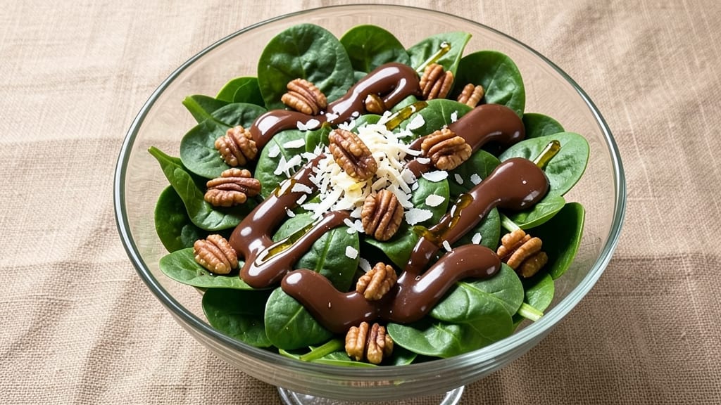 Chocolate Salad Recipe: Rich Cocoa-Drizzled Greens With Crunchy Topping